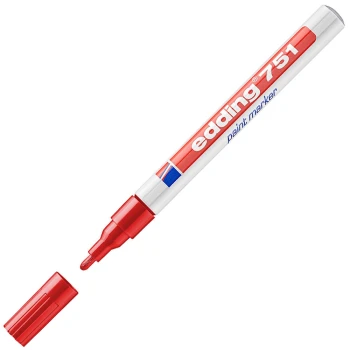 ΜΑΡΚΑΔΟΡΟΣ ΛΑΔΙΟΥ EDDING 751 ΚΟΚΚΙΝΟΣ 1-2mm