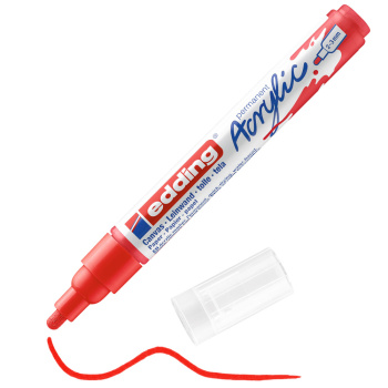 Μαρκαδόρος Edding 5100 Traffic Red 902 Ακρυλικός Medium