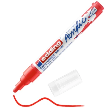 Μαρκαδόρος Edding 5100 Traffic Red 902 Ακρυλικός Medium