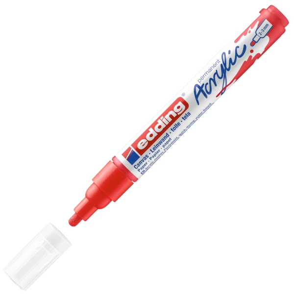 Μαρκαδόρος Edding 5100 Traffic Red 902 Ακρυλικός Medium