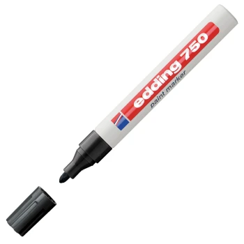 Μαρκαδόρος Λαδιού Edding 750 Μαύρος 2-4mm