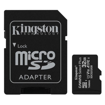Kingston Micro Secure Digital 32GB Microsdxc Canvas Select 80R +SD Adapter