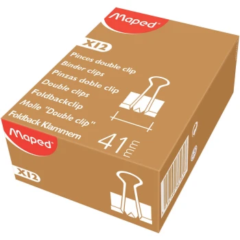 Κουτί 12 Πιάστρες μαύρες 41mm Maped 036161