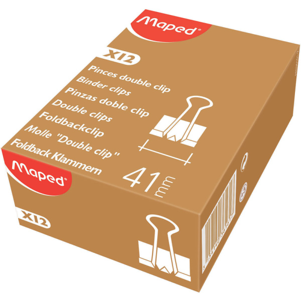 Κουτί 12 Πιάστρες μαύρες 41mm Maped 036161
