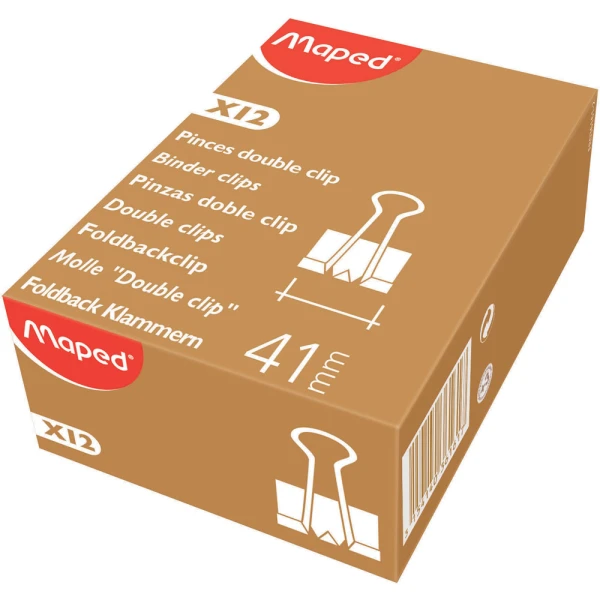 Κουτί 12 Πιάστρες μαύρες 41mm Maped 036161