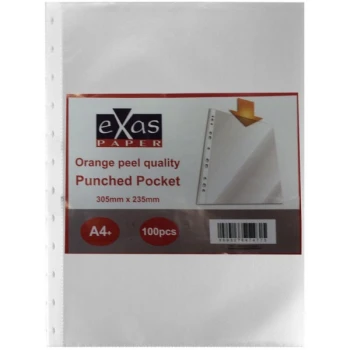 ΠΑΚΕΤΟ 100 ΖΕΛΑΤΙΝΕΣ MAT Α4+ ΜΕ ΟΠΕΣ ORANGE PEEL QUALITY EXAS