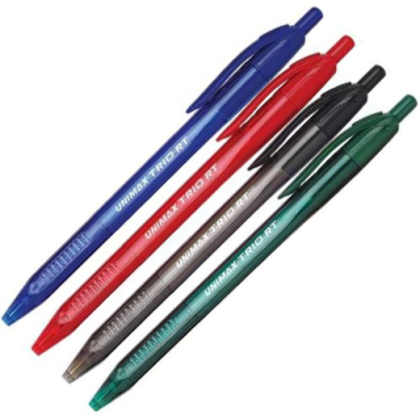 UNIMAX TRIO RT ΚΟΚΚΙΝΟ ΣΤΥΛΟ ΔΙΑΡΚΕΙΑΣ ΜΕ ΚΟΥΜΠΙ 0.7mm FINE