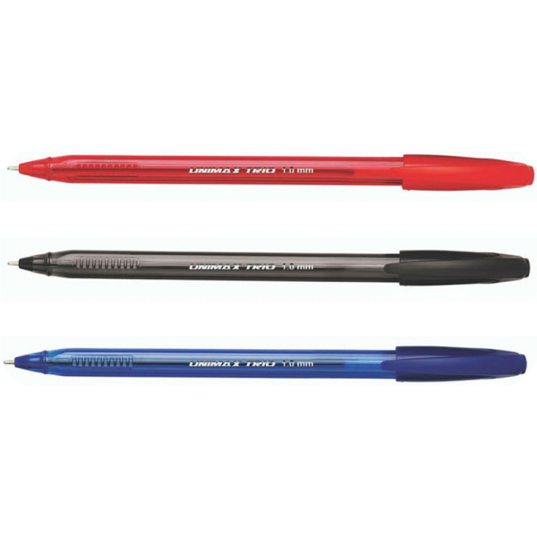 ΣΤΥΛΟ UNIMAX TRIO ΚΟΚΚΙΝΟ ΜΕ ΚΑΠΑΚΙ 1.0mm MEDIUM