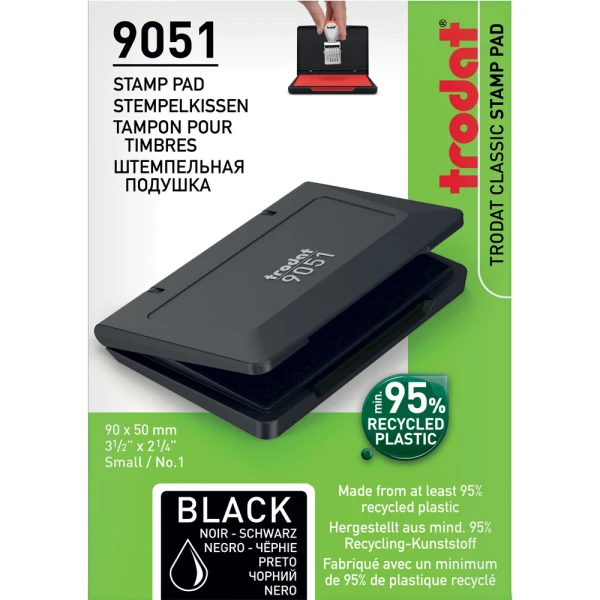 ΤΑΜΠΟΝ TRODAT 9051 ΜΑΥΡΟ 5x9cm ΣΦΡΑΓΙΔΩΝ ΑΠΛΩΝ