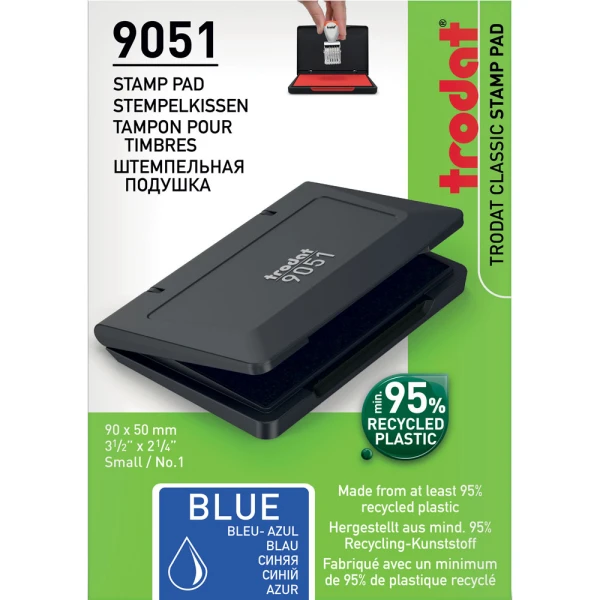 ΤΑΜΠΟΝ TRODAT 9051 ΜΠΛΕ 5x9cm ΣΦΡΑΓΙΔΩΝ ΑΠΛΩΝ