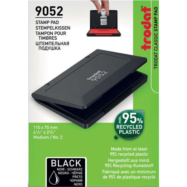 ΤΑΜΠΟΝ TRODAT 9052 ΜΑΥΡΟ 7x11cm ΣΦΡΑΓΙΔΩΝ ΑΠΛΩΝ