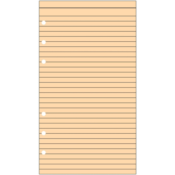 Ανταλλακτικό 17x9.5cm Ριγέ Πορτοκαλί Σημειώσεων Personal Contax 2504