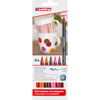 Edding 4200 Warm Set Μαρκαδόροι Πορσελάνης 1-4mm