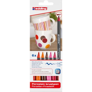 Edding 4200 Warm Set Μαρκαδόροι Πορσελάνης 1-4mm