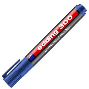 Μαρκαδόρος Edding 300 Μπλε 1.5-3mm Ανεξίτηλος στρογγυλός