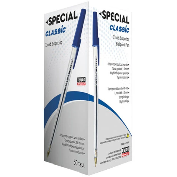 SPECIAL CLASSIC ΜΠΛΕ ΣΤΥΛΟ ΔΙΑΡΚΕΙΑΣ MEDIUM 1mm