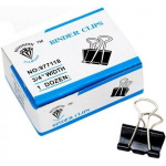 DIAMOND BINDER CLIPS 12 ΠΙΑΣΤΡΕΣ 19mm ΜΑΥΡΕΣ ΚΟΥΤΙ Νο 977118