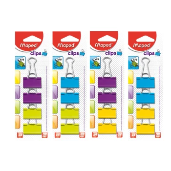 Maped Blister 4 πιάστρες χρωματιστές 32mm 036100