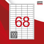 Ετικέτες Εκτυπωτών 48.5x16.9mm Αυτοκόλλητες Typolabel TL6811