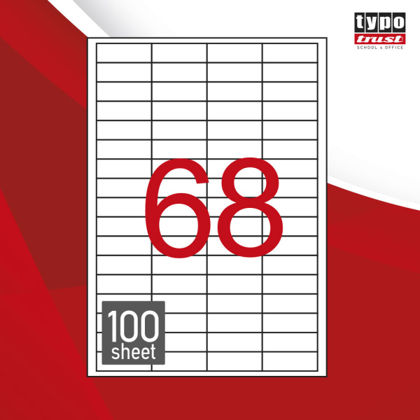 ΕΤΙΚΕΤΕΣ ΕΚΤΥΠΩΤΩΝ ΑΥΤΟΚΟΛΛΗΤΕΣ TYPOLABEL 48.5x16.9mm TL-6811