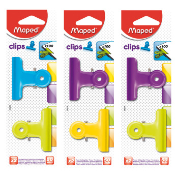 Maped Blister 2 Πιάστρες χρωματιστές 50mm 036250