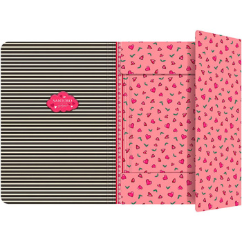 ΦΑΚΕΛΟΣ SANTORO GORJUSS ΡΟΖ LOVE GROWS 25x35cm ΜΕ ΑΥΤΙΑ ΚΑΙ ΛΑΣΤΙΧΟ