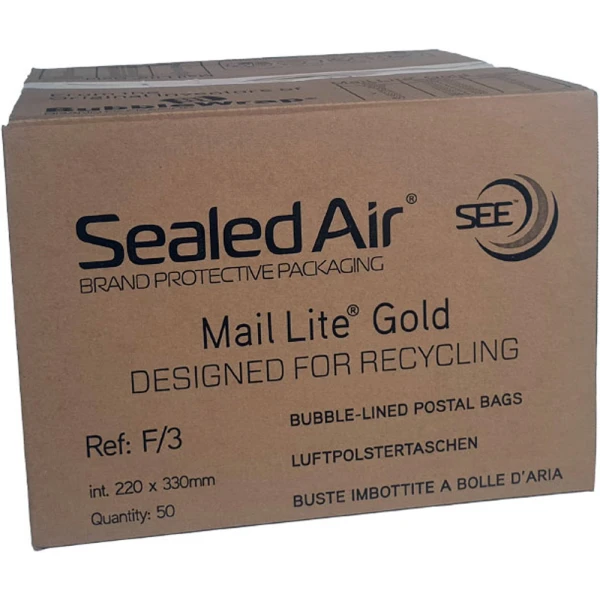 ΦΑΚΕΛΟΣ ΦΥΣΑΛΙΔΩΝ 220x330mm SEALED AIR F/3 MAIL LITE GOLD