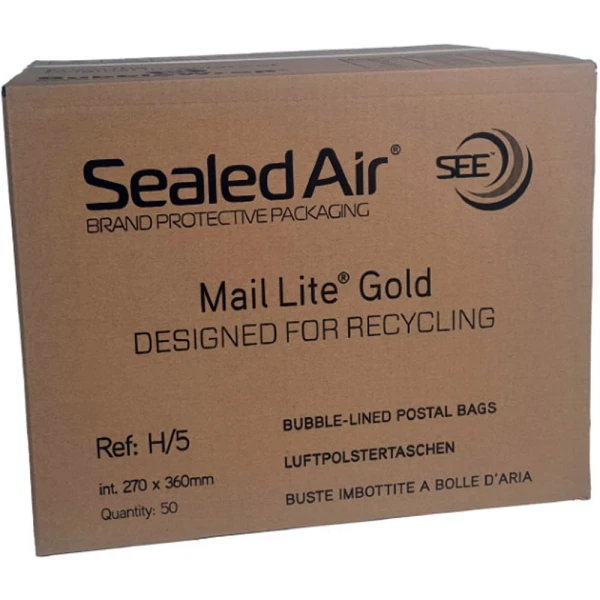 ΦΑΚΕΛΟΣ ΦΥΣΑΛΙΔΩΝ 270x360mm SEALED AIR H/5 MAIL LITE GOLD