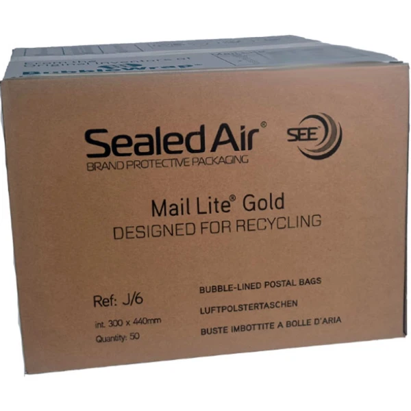 Φάκελος Φυσαλίδων 300x440mm Sealed Air J/6 Mail Lite Gold