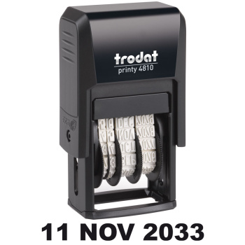 Trodat Printy Dater 4810EN Σφραγίδα Αγγλικής Ημερομηνίας ύψους 3.8mm