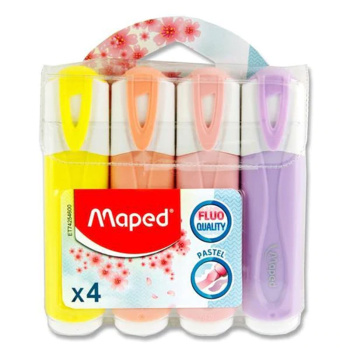 Μαρκαδόροι Υπογράμμισης Maped Παστέλ Σετ 4Tεμαχίων