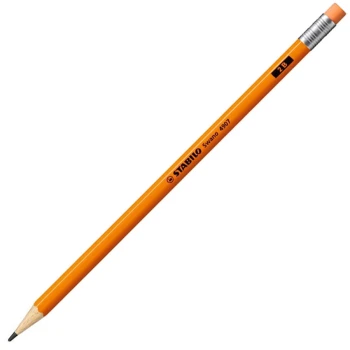 Μολύβι Stabilo 2B Swano Neon Πορτοκαλί με γόμα 4907/54
