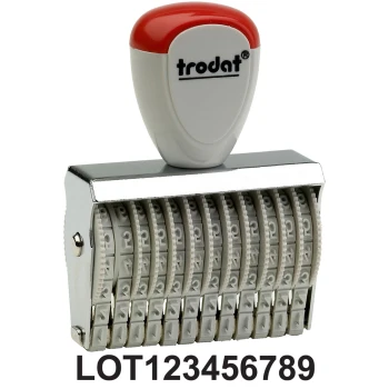 Σφραγίδα LOT NUMBER 9 Αριθμών 3mm ύψους Αρίθμησης Trodat