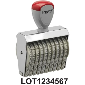 Σφραγίδα LOT NUMBER 7 Αριθμών 9mm ύψους Αρίθμησης Trodat