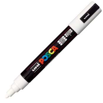 Posca Λευκός PC-5M Medium μαρκαδόρος 1.8-2.5mm