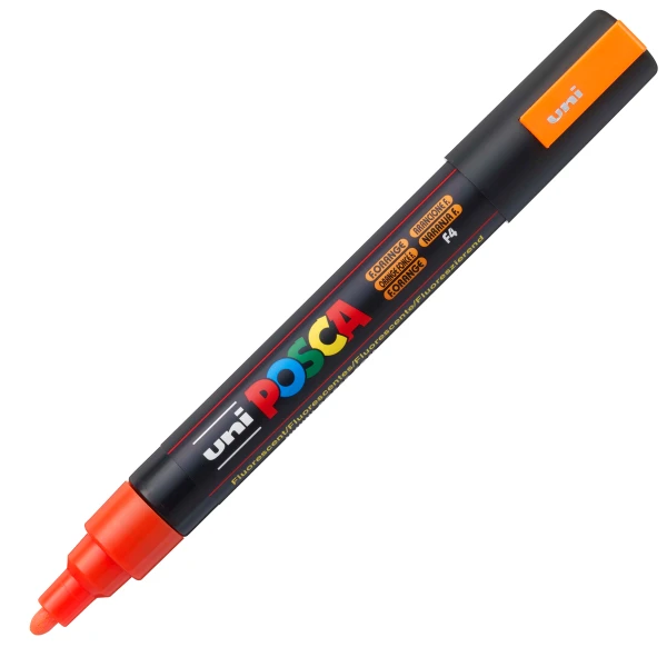 Posca Φωσφοριζέ Πορτοκαλί PC-5M Medium μαρκαδόρος 1.8-2.5mm