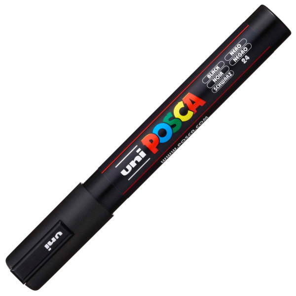 Posca Μαύρος PC-5M Medium μαρκαδόρος 1.8-2.5mm