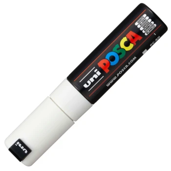 Posca PC-8K Λευκός Μαρκαδόρος UNI Large 8mm