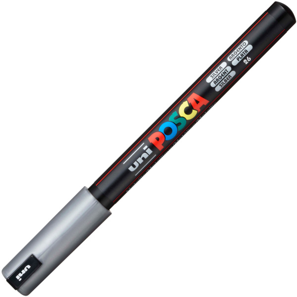 Posca Ασημί PC-1MR Λεπτός μαρκαδόρος 0.7mm