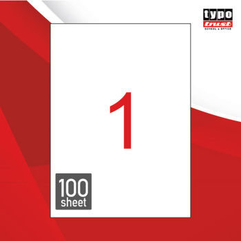 Ετικέτες Εκτυπωτών 210x297mm Αυτοκόλλητες Typolabel TL0111
