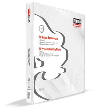 Ντοσιέ Παρουσίασης Λευκό 2 κρίκων 3cm ράχη Α4 PP Typotrust