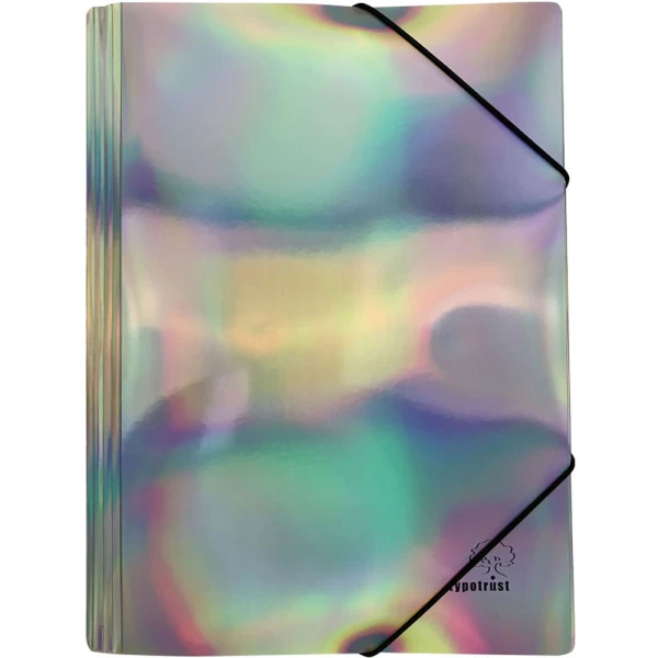 Φάκελος με Λάστιχο Ασημί Πλαστικός Mirror 24x32cm Typotrust