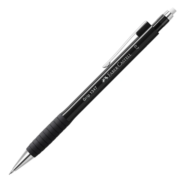 Grip 1347 Μαύρο 0.7 Μηχανικό Μολύβι Faber Castell με γόμα
