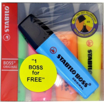 Υπογραμμιστές Stabilo Boss Σετ 70/4+1 Δώρο