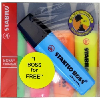 Υπογραμμιστές Stabilo Boss Σετ 70/4+1 Δώρο