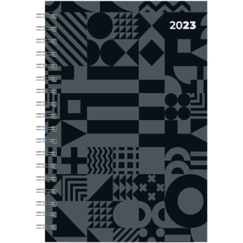 Ημερολόγιο 2023 Σπιράλ 11x17cm Μαύρο Ημερήσιο The Writing Fields