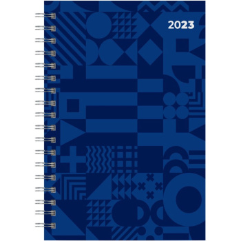 Ημερολόγιο 2023 Σπιράλ 17x24cm Μπλε Ημερήσιο The Writing Fields
