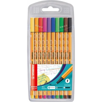 Σετ Μαρκαδόροι Stabilo 88/10 Fine 0.4mm Tεμ 8 + 2 Δώρο