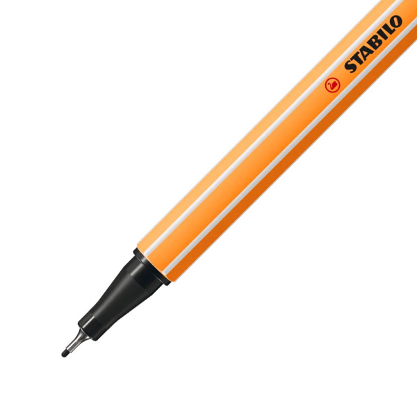 Stabilo point 88/46 Μαύρος Μαρκαδόρος με λεπτή μύτη 0.4mm