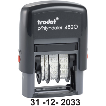 Trodat Printy Dater 4820MA Σφραγίδα Ημερομηνιών Αριθμών ύψους 4.0mm